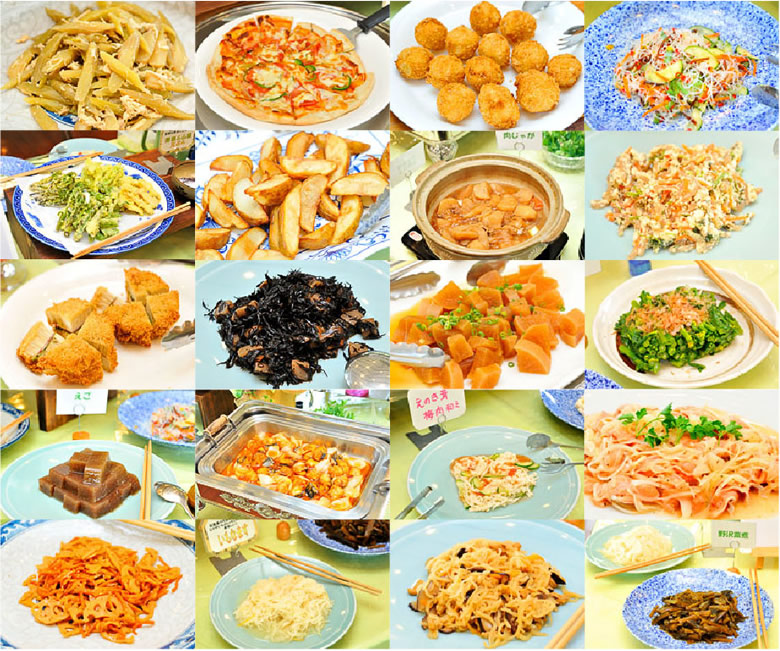 木島平村 郷土料理のバイキング