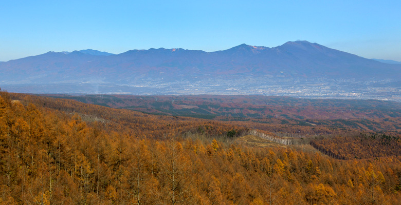 レストランふるさとから見た浅間山